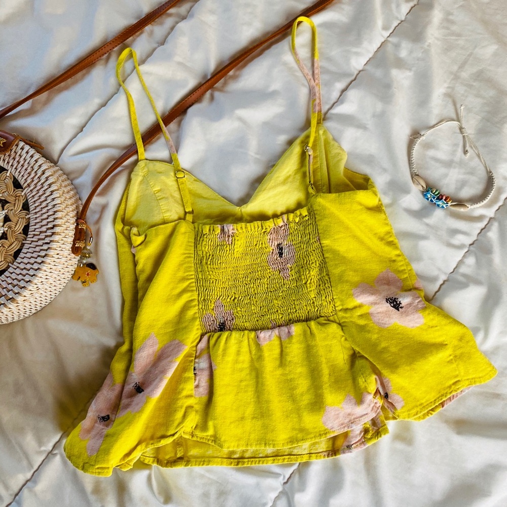 Floral Peplum Tank Top